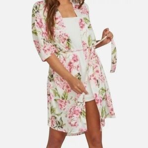 Show Me Your Mumu Womens Brie Floral‎ Short Sleeve Robe Coverup ONE SIZE